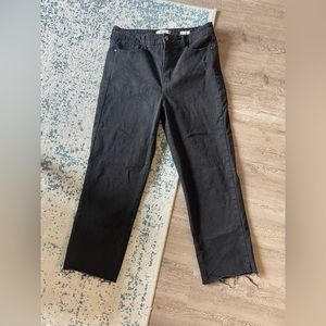 High Rise Crop Straight Jeans